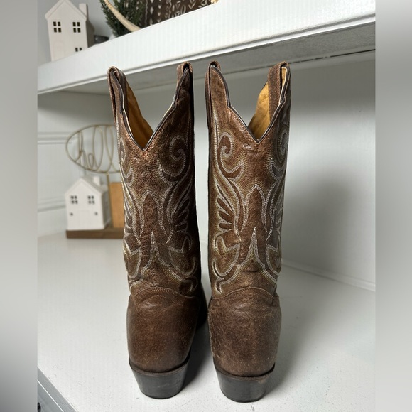 J.B. Dillon Women’s 9B Brown Cowboy Boots Classic Western Leather Made in Mexico - Picture 6 of 9